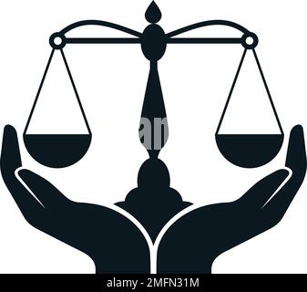 Attorney logo. law care unique and modern icon design. Stock Vector