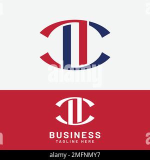 J C JC CJ Letter Monogram Initial Logo Design Template. Suitable for General Sports Fitness Finance Construction Company Business Corporate Shop Stock Vector