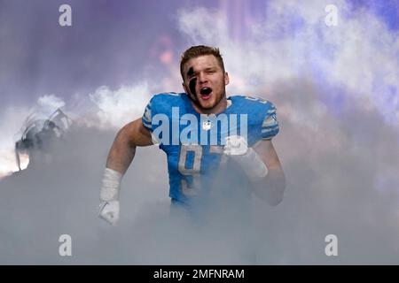 Green Bay Packers defensive end Dean Lowry (94) is blocked by Detroit Lions  offensive tackle Penei Sewell (58) during the first half of an NFL football  game Sunday, Nov. 6, 2022, in