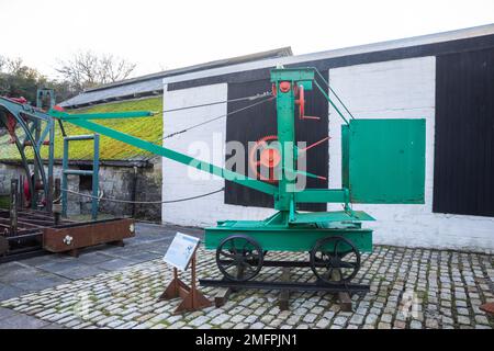 Crane at Wheal Martyn Clay Works in Cornwall Stock Photo