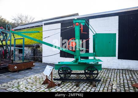 Crane at Wheal Martyn Clay Works in Cornwall Stock Photo