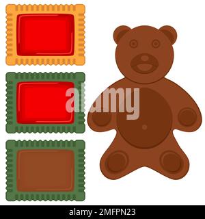 Big set homemade cookie different taste in pastry biscuit, large kit cookie consist of collectible natural tasty food biscuit it pastry accessory, fre Stock Vector