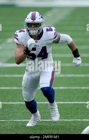 Buffalo Bills linebacker A.J. Klein (52) on the side line during the second  half of an NFL football game against the New England Patriots, Thursday,  Dec. 1, 2022, in Foxborough, Mass. (AP