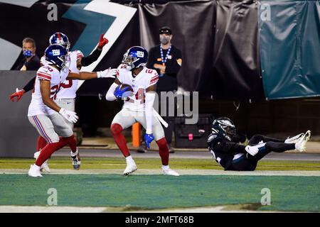 Philadelphia Eagles' James Bradberry reacts during an NFL divisional round  playoff football game, Saturday, Jan. 21, 2023, in Philadelphia. (AP  Photo/Matt Slocum Stock Photo - Alamy