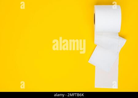 white toilet tissue paper with copy space Stock Photo