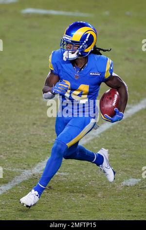 Los Angeles Rams' Nsimba Webster runs against the San Francisco 49erduring  an NFL football game in Santa Clara, Calif., Sunday, Oct. 18, 2020. (AP  Photo/Tony Avelar Stock Photo - Alamy