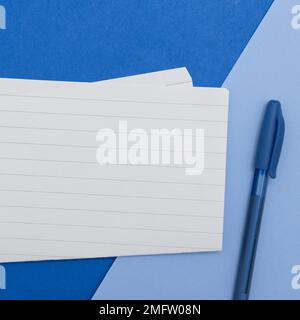 Image with school supplies, stickers, notebooks Important message Stock Photo