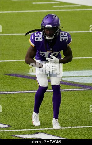 Minnesota Vikings linebacker Troy Dye warms up before their game against  the San Francisco 49ers during an NFL preseason football game, Saturday,  Aug. 20, 2022, in Minneapolis. (AP Photo/Craig Lassig Stock Photo 