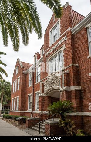 The historic 1912 College of Agriculture building on the campus of the University of Florida is currently known as Griffin-Floyd Hall. (USA) Stock Photo