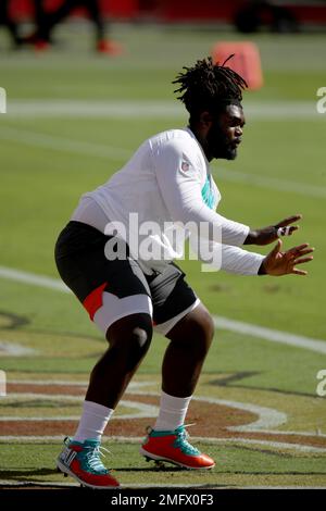 Miami Dolphins guard Solomon Kindley (66) walks on the sidelines during an  NFL football game against the Baltimore Ravens, Thursday Nov. 11, 2021, in  Miami Gardens, Fla. (AP Photo/Doug Murray Stock Photo - Alamy