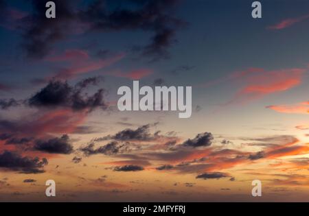 Colorful magnificent sunset sky background , bright color splash. Stock Photo