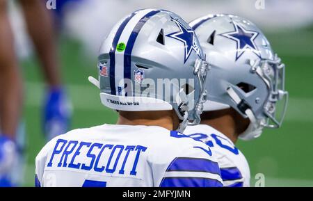 dak prescott football helmet Dallas Cowboys quarterback Dak Prescott (4) wears a It Takes All of Us  sticker on the back of his helmet during an NFL football game against the  Cleveland Browns, Sunday, Oct. 4,
