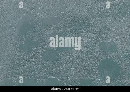 Abstract teal painted with stains stone uneven texture wall background Stock Photo