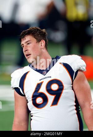 Denver Broncos offensive tackle Jake Rodgers (69) looks on against the  Kansas City Chiefs during a football game, Sunday, Oct. 25, 2020, in  Denver. (AP Photo/Jack Dempsey Stock Photo - Alamy