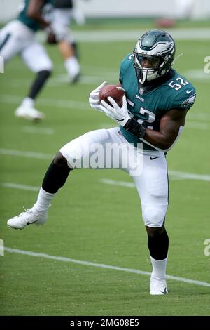 Philadelphia Eagles' Davion Taylor in action during practice at NFL  football training camp, Sunday, July 30, 2023, in Philadelphia. (AP  Photo/Chris Szagola Stock Photo - Alamy