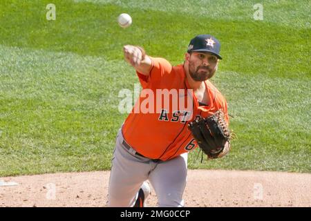 This is a 2021 photo of Jose Urquidy of the Houston Astros baseball team.  This image reflects the Houston Astros active roster as of Thursday, Feb.  25, 2021 when this image was