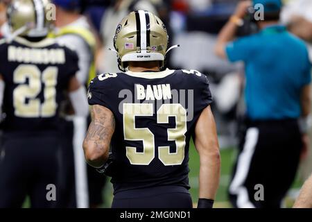 New Orleans Saints linebacker Zack Baun (53) during an NFL football game  against the Green Bay Packers, Sunday, Sept. 27, 2020, in New Orleans. (AP  Photo/Tyler Kaufman Stock Photo - Alamy