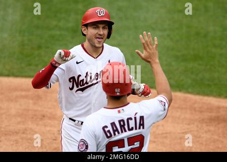 New York Mets' Francisco Lindor looks on during a baseball game against the Washington  Nationals, Monday, Sept. 6, 2021, in Washington. (AP Photo/Nick Wass Stock  Photo - Alamy