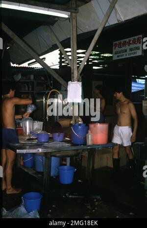 Singapore's aquarium fish farm Stock Photo