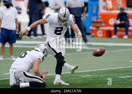 AFC punter AJ Cole of the Las Vegas Raiders (6) during the first half of  the Pro Bowl NFL football game, Sunday, Feb. 6, 2022, in Las Vegas. (AP  Photo/Rick Scuteri Stock