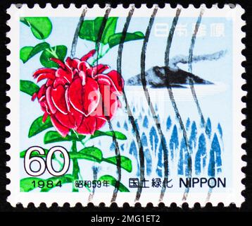 Moscow Weather In December JAPAN - CIRCA 1984: a stamp printed in Japan shows Iwai Hanshiro IV as ...