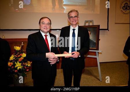 Festakt anlässlich des Leitungswechsels im Senckenberg Forschungsinstitut Görlitz, der scheidende Institutsleiter Prof. Dr. Willi Xylander und sein Na Stock Photo