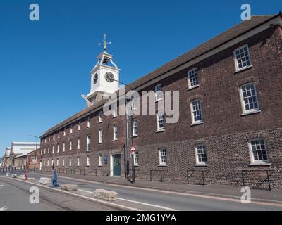 The Clocktower Building (1723), Historic Dockyard Chatham, Kent, UK. Stock Photo