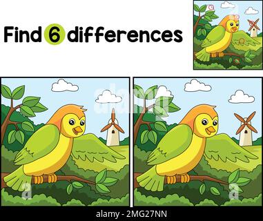 Windmill Farm Find The Differences Stock Vector Image & Art - Alamy