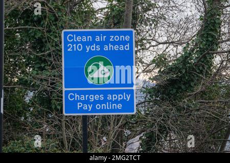 Sheffield Clean Air Zone comes into force on 27th February 2023 Stock Photo