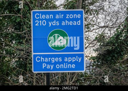 Sheffield Clean Air Zone comes into force on 27th February 2023 Stock Photo