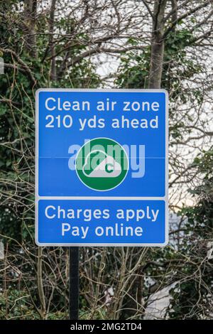 Sheffield Clean Air Zone comes into force on 27th February 2023 Stock Photo