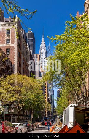 New York, USA - April 27, 2022: View on Chrysler building in New York City Stock Photo