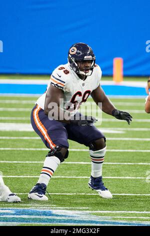 Chicago Bears offensive guard James Daniels (68) blocks during an NFL  football game against the Cleveland Browns, Sunday, Sept. 26, 2021, in  Cleveland. The Browns won 26-6. (AP Photo/David Richard Stock Photo - Alamy