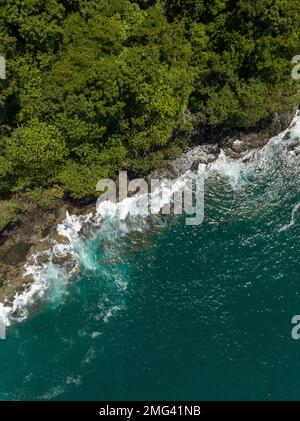 Aerial view of the Gulf of Papagayo, Guanacaste Province in northwestern Costa Rica. Stock Photo