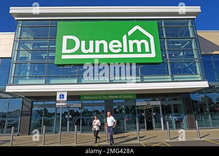 Dunelm, home of homes, JunctionNINE Retail Park, Warrington, Cheshire, England, UK, WA2 8TW Stock Photo