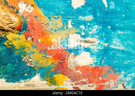 Beautiful abstract background. Old texture. The multicolored paints on the surface. Stock Photo