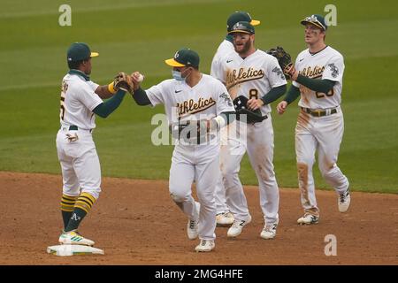 Oakland Athletics' JJ Bleday during a baseball game against the Houston  Astros in Oakland, Calif., Sunday, May 28, 2023. (AP Photo/Jeff Chiu Stock  Photo - Alamy