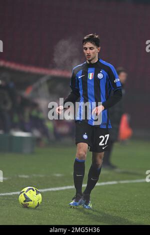 Monza, Italy. 25th Jan, 2023. Kristian Dervishi of Inter Fc during the Supercoppa Italiana primavera 1 to the Italian football, match between Inter FC Internazionale ACF Fiorentina on 25 of January 2023 at at U-Power Stadium in Monza, Italy. Photo Tiziano Ballabio/ Credit: Tiziano Ballabio/Alamy Live News Stock Photo