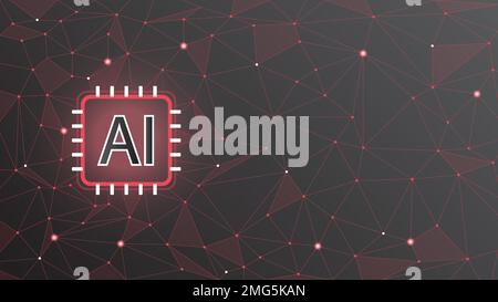 Ai artificial intelligence technology hitech business concept. open Ai with smart system, network, data, line, lights, circle, technology background, Stock Vector
