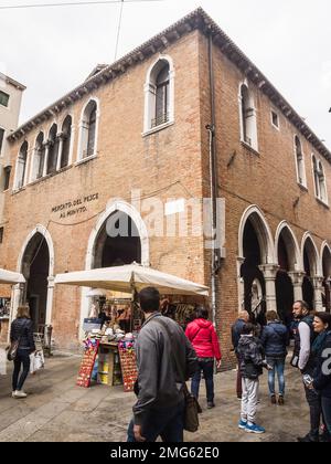 Rialto Fish market Venice Italy Stock Photo