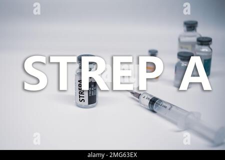Background of Group A Streptococcus(strep A or GAS) A,Medical health concept Stock Photo