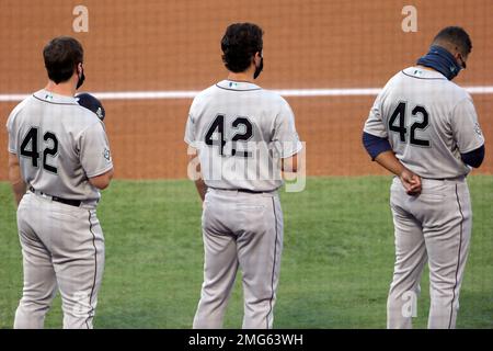 Why are MLB players wearing No. 42 jerseys today?