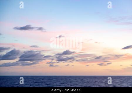 Atlantic Ocean, Sunset ICM creates an ethereal sky scape Stock Photo