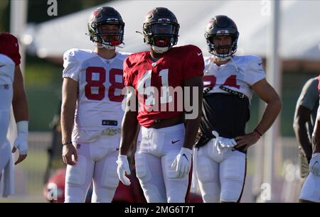 Tampa Bay Buccaneers' Kahzin Daniels during a Buccaneers NFL football  rookie mini camp Friday, May 10, 2019, in Tampa, Fla. (AP Photo/Chris  O'Meara Stock Photo - Alamy