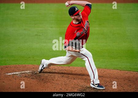 Atlanta Braves relief pitcher Tyler Matzek (68) delivers a pitch during a  baseball game against the Washington Nationals, Sunday, Aug. 15, 2021, in  Washington. The Braves won 6-5. (AP Photo/Nick Wass Stock Photo - Alamy