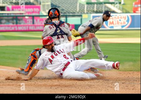 American League relief pitcher Framber Valdez, of the Houston Astros,  throws to a National League batter during the third inning of the MLB All- Star baseball game, Tuesday, July 19, 2022, in Los