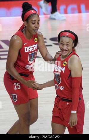 Atlanta Dream forward Monique Billings and Atlanta Dream assistant