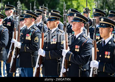 Gen. Pierre Schill, Chief of the French Army, is welcomed by Lt. Gen ...