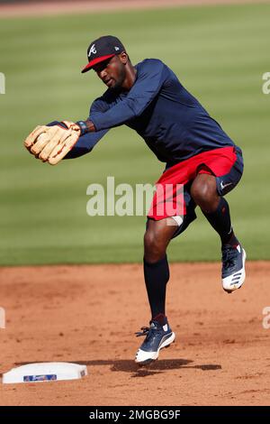 Houston Astros' Mauricio Dubon flies out during the fifth inning of a spring  training baseball game against the Atlanta Braves Friday, March 3, 2023, in  West Palm Beach, Fla. (AP Photo/Jeff Roberson