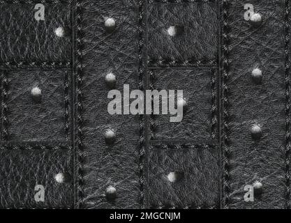 Abstract black leather belt background,leather texture Stock Photo